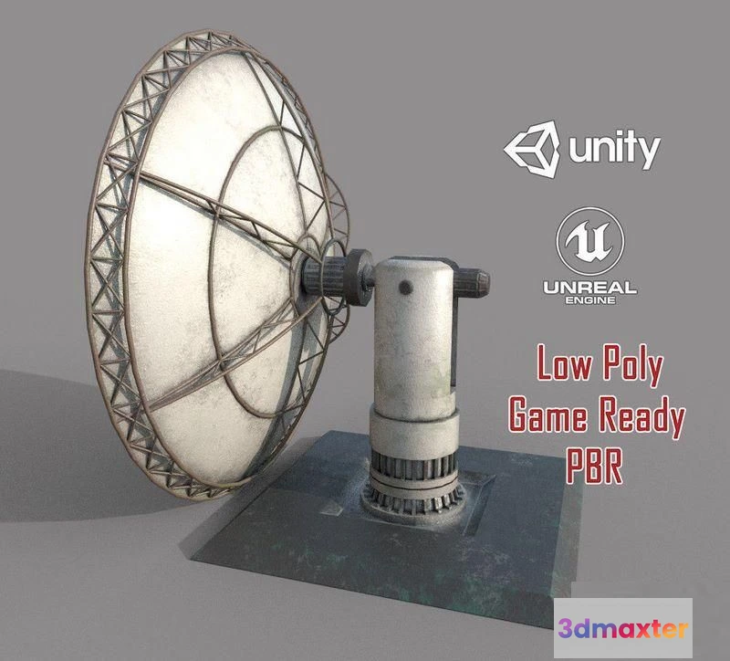 1520566 - PBR Game 3D Models - SatelliteDish Old 3D Max