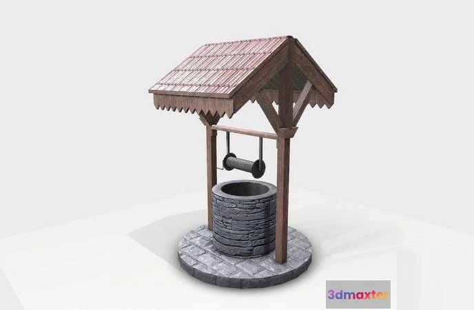 1520572 - PBR Game 3D Models - Stone Well 3D Max