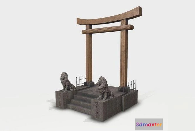 1520576 - PBR Game 3D Models - Torii Gate 3D Max