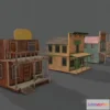 1520580 - PBR Game 3D Models - Western Buildings 3D Max