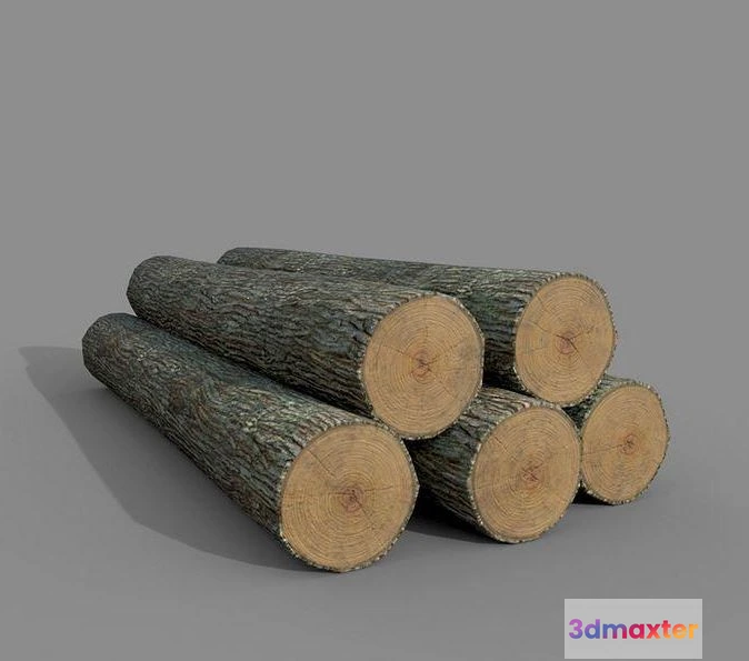 1520584 - PBR Game 3D Models - Wood Logs 3D Max