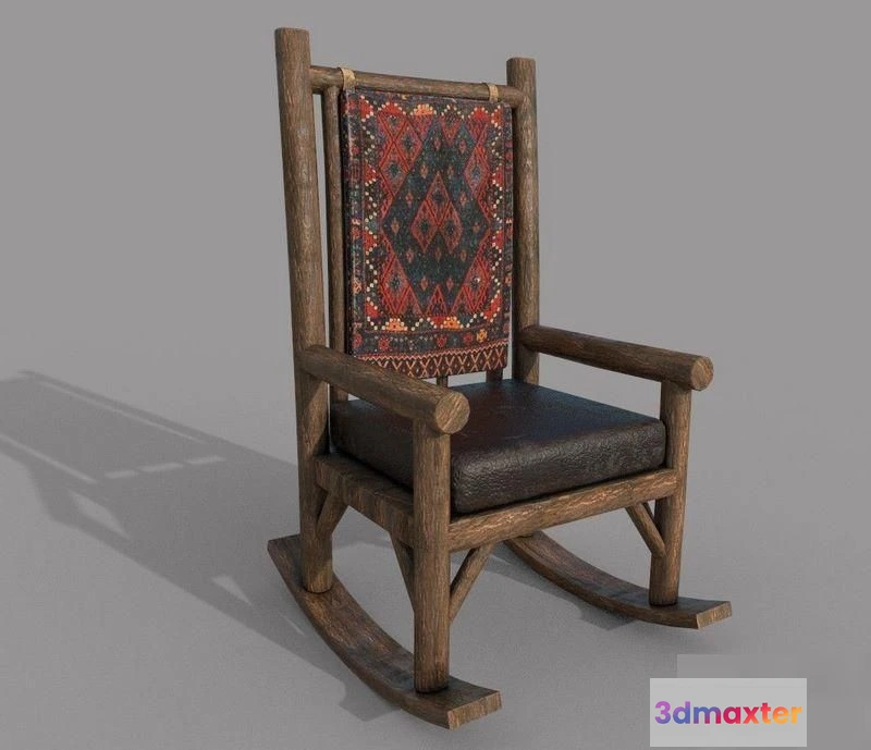 1520586 - PBR Game 3D Models - Wooden Ancient Chair 3D Max