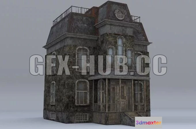 1520606 - PBR Game 3D Models - Abandoned House 3D Max
