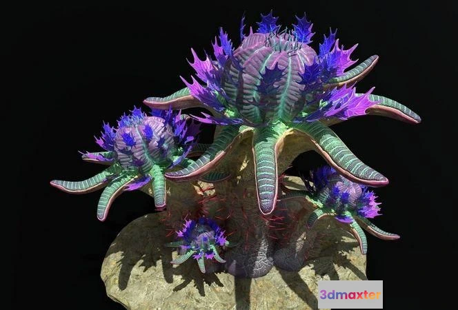 1520614 - PBR Game 3D Models - Alien Plant 01 3D Max