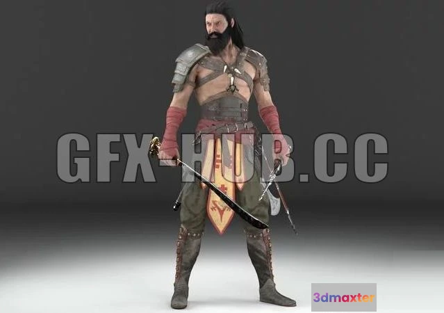 1520616 - PBR Game 3D Models - Ancient Warrior 3D Max