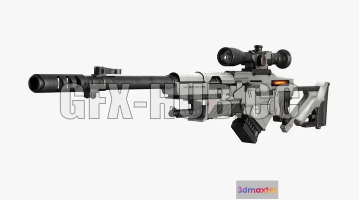 1520642 - PBR Game 3D Models - Assault rifle 3D Max