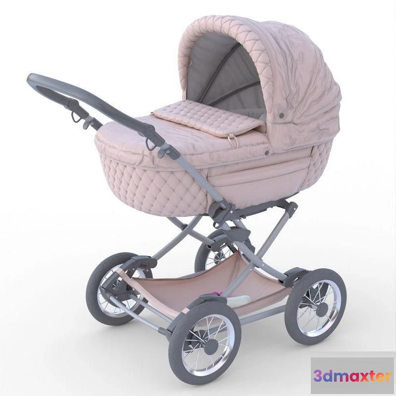 1520648 - PBR Game 3D Models - Baby Carriage 3D Max