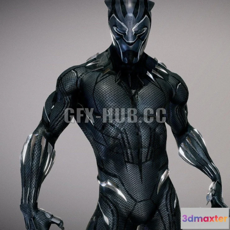 1520668 - PBR Game 3D Models - Black Panther 3D Max