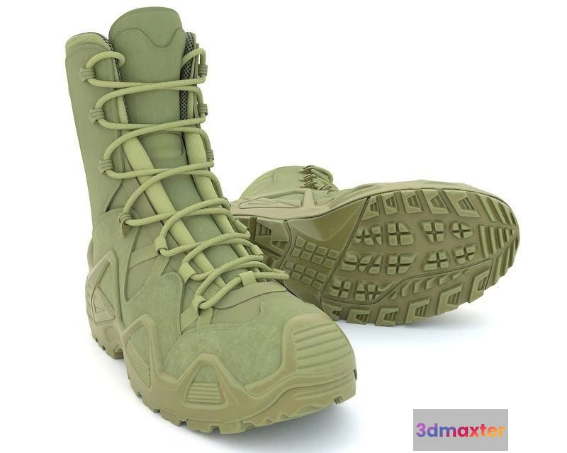1520674 - PBR Game 3D Models - Boots military boot 3D Max