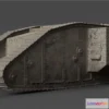 1520676 - PBR Game 3D Models - British Mark 1 Tank WW1 3D Max