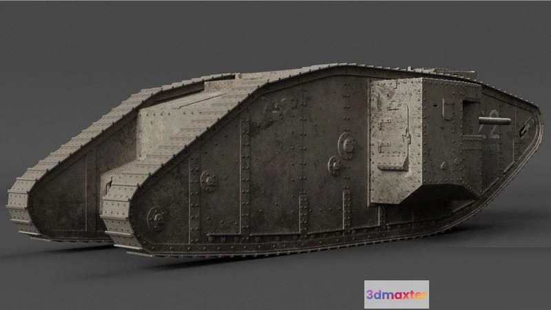 1520676 - PBR Game 3D Models - British Mark 1 Tank WW1 3D Max