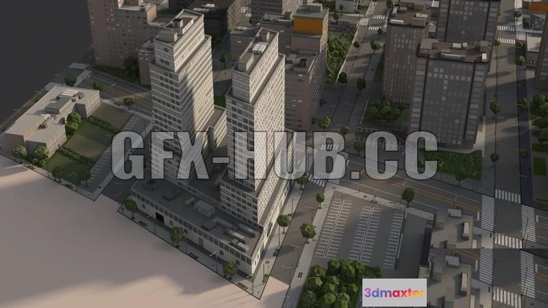 1520692 - PBR Game 3D Models - Cartoon City 3D Max