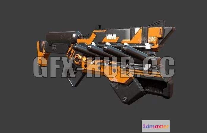 1520714 - PBR Game 3D Models - Cyborg weapon 3D Max