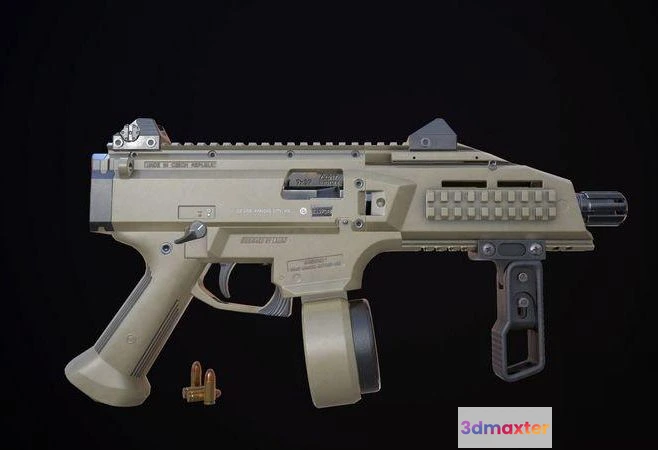 1520716 - PBR Game 3D Models - CZ Scorpion EVO 3 S1 Pistol 3D Max