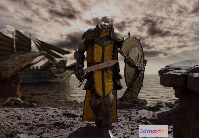 1520718 - PBR Game 3D Models - Death knight 3D Max