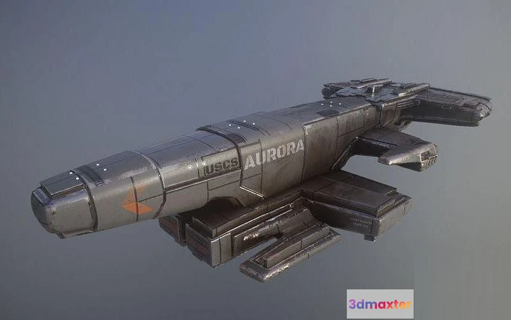 1520720 - PBR Game 3D Models - Deep Space Freighter Aurora 3D Max
