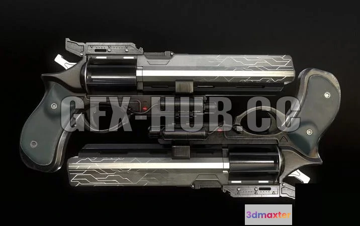 1520722 - PBR Game 3D Models - Destiny 2 Revolver Reskin 3D Max