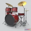 1520734 - PBR Game 3D Models - Drum Kit Low-poly 3D Max