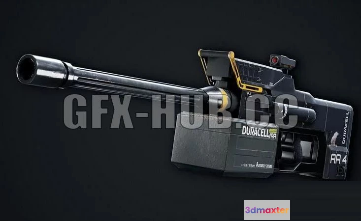 1520738 - PBR Game 3D Models - Duracell Rifle 3D Max
