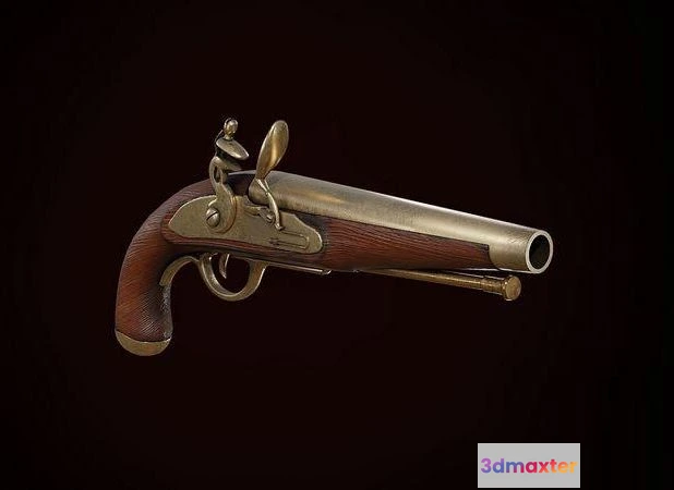 1520772 - PBR Game 3D Models - Flintlock Pistol 3D Max