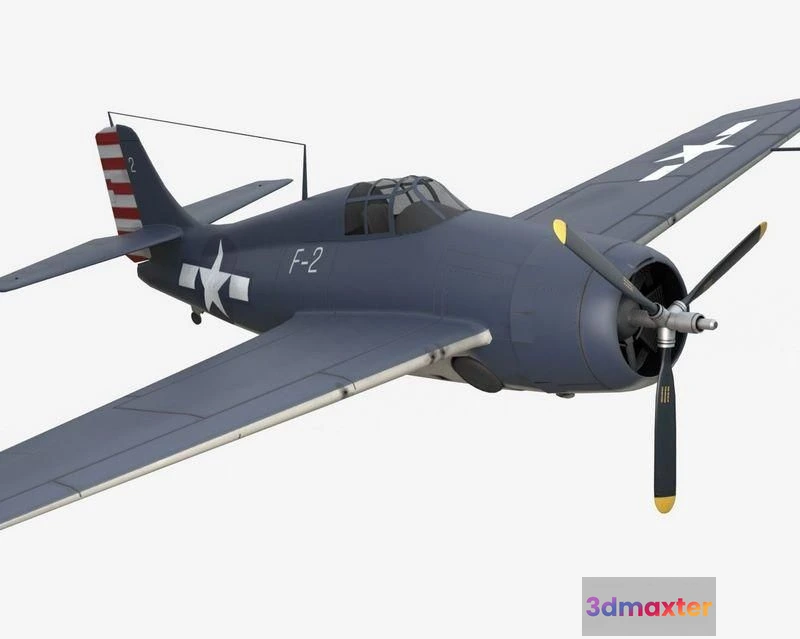1520812 - PBR Game 3D Models - Grumman F4F Wildcat 3D Max
