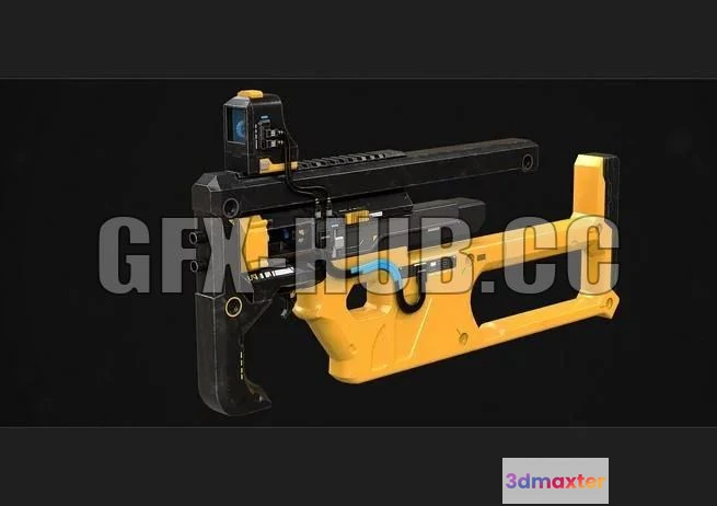 1520824 - PBR Game 3D Models - High Voltage Gun 3D Max