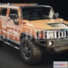 1520836 - PBR Game 3D Models - Hummer H3 Middle poly Tuning Variation orange 3D Max