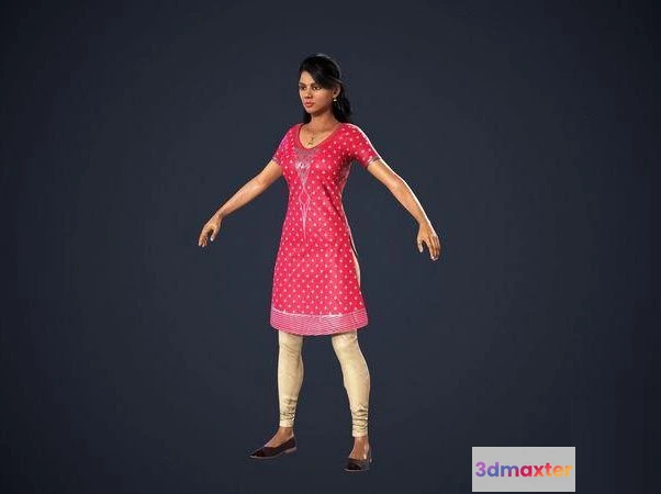 1520842 - PBR Game 3D Models - Indian Girl 3D Max