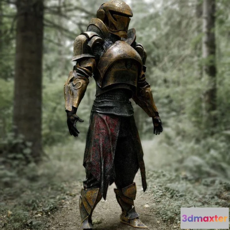 1520850 - PBR Game 3D Models - Iron Knight Low-poly 3D Max