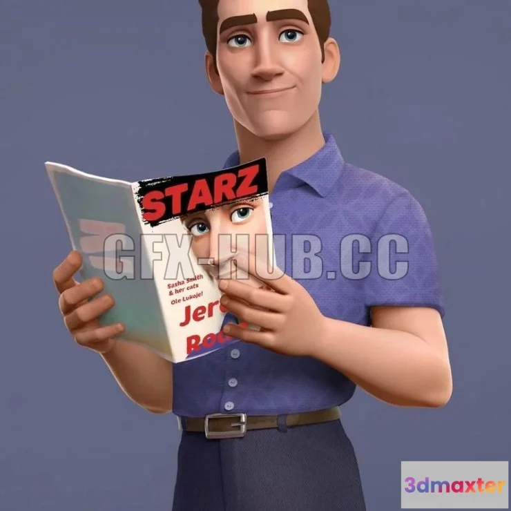 1520858 - PBR Game 3D Models - Jeremy - Cartoon Style Character 3D Max