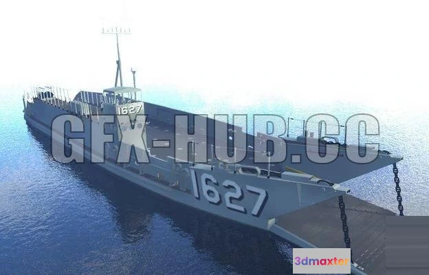 1520872 - PBR Game 3D Models - LCU1600 class US Japan partnership LCU1627 3D Max