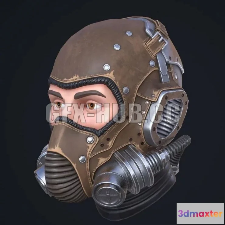 1520876 - PBR Game 3D Models - Leather Mask Sci-fi 3D Max
