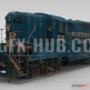 1520882 - PBR Game 3D Models - Locomotive western pacific 3D Max