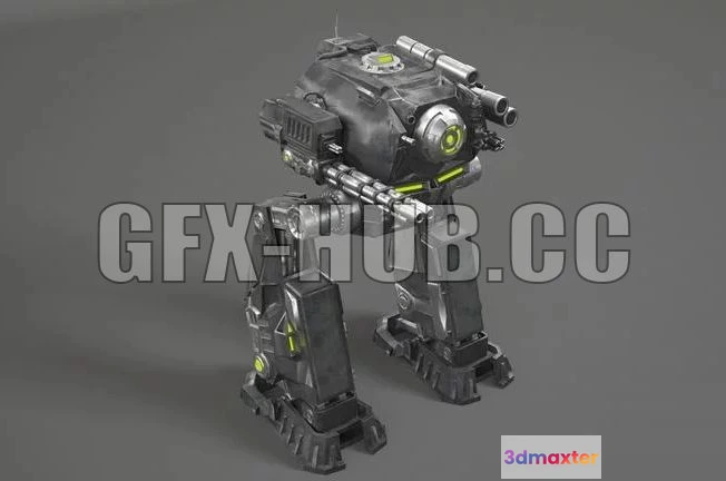 1520914 - PBR Game 3D Models - Military Mech 3D Max