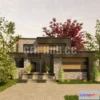 1520926 - PBR Game 3D Models - Modern House 3D Max