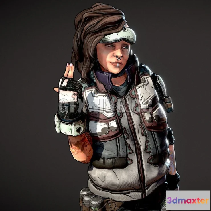 1520980 - PBR Game 3D Models - Rahab (The Ordnance Punk) Character Final 3D Max