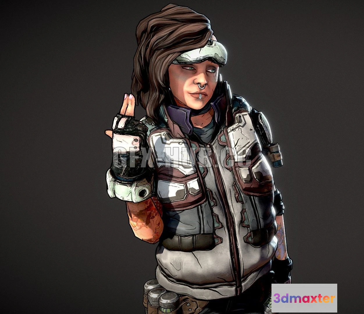 1520980 - PBR Game 3D Models - Rahab (The Ordnance Punk) Character Final 3D Max
