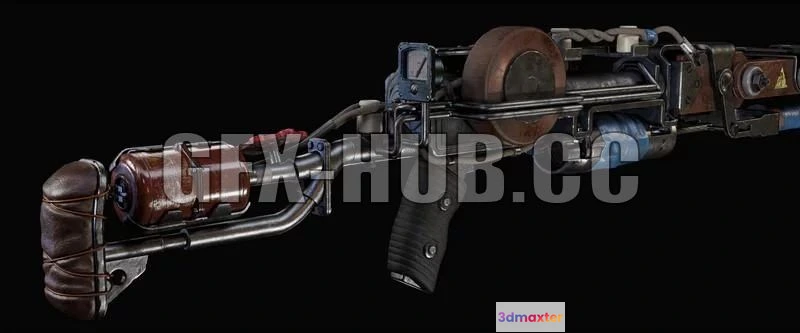 1520986 - PBR Game 3D Models - Railgun 3D Max