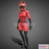 1521022 - PBR Game 3D Models - Red Racer Cat Helmet 3D Max