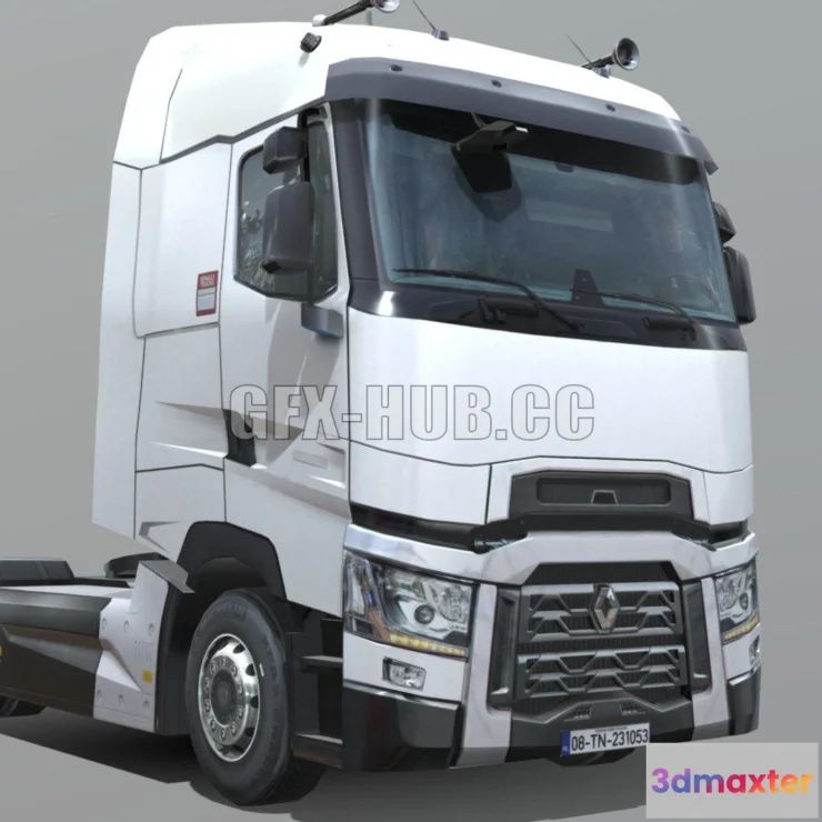 1521038 - PBR Game 3D Models - Renault T series High Sleeper Cab 3D Max