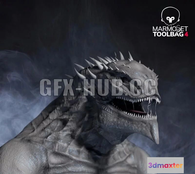 1521040 - PBR Game 3D Models - Reptilian race Dentarian 3D Max