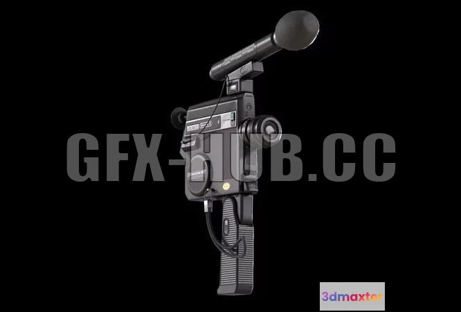 1521042 - PBR Game 3D Models - Retro camera super 8 3D Max