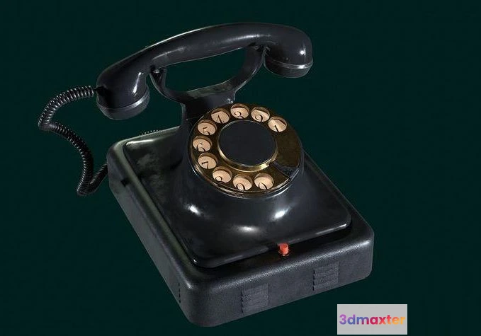 1521050 - PBR Game 3D Models - Retro rotary phone 3D Max