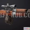 1521074 - PBR Game 3D Models - Rifle Gun 3D Max