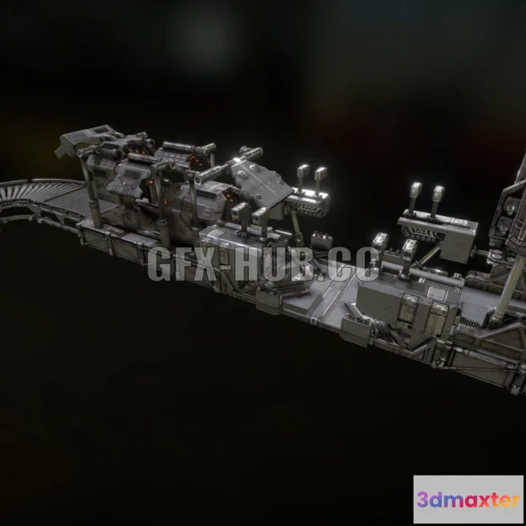 1521090 - PBR Game 3D Models - Robo-Plant Scenery Pieces 3D Max