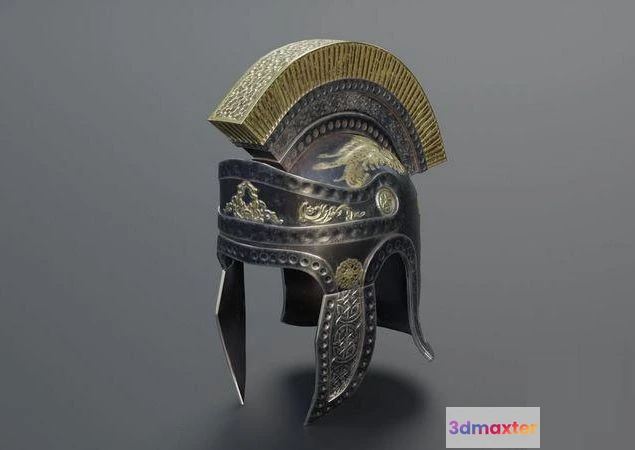 1521120 - PBR Game 3D Models - Roman helmet 3D Max