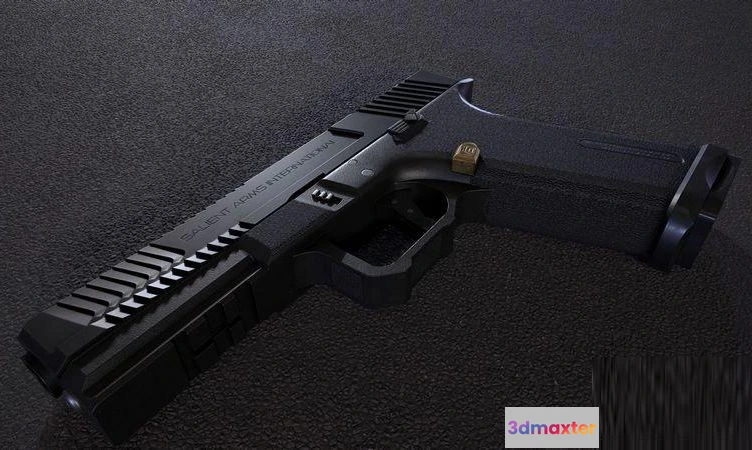 1521122 - PBR Game 3D Models - SAI BLU Pistol 3D Max