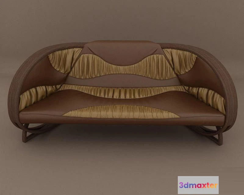 1521144 - PBR Game 3D Models - Sofa gold 3D Max