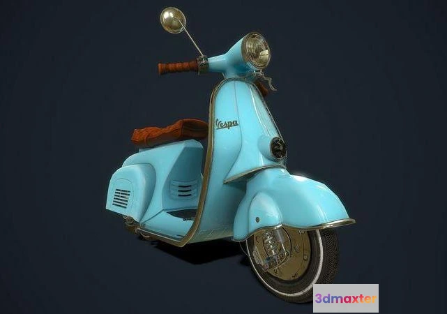 1521196 - PBR Game 3D Models - Vespa scooter 3D Max