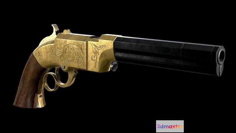 1521200 - PBR Game 3D Models - Volcanic Repeating Pistol 3D Max